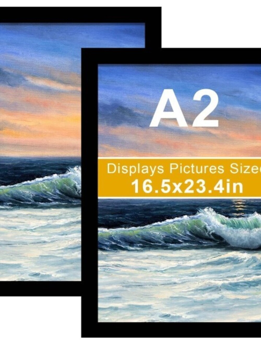 2 PACK  WALL FRAMES-16.5x23.4-BLACK